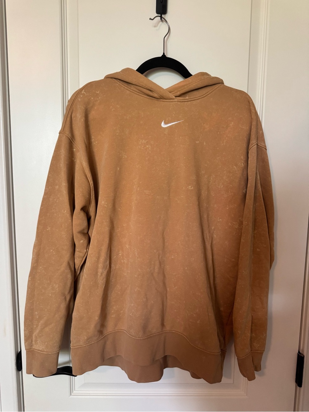 Nike Brown/Tan Hoodie with White Swoosh Pullover